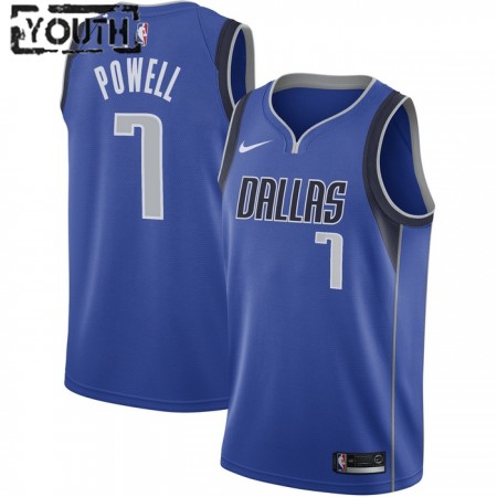 NBA Børn Trøje Dallas Mavericks Dwight Powell 7 2022-23 Nike Icon Edition Swingman